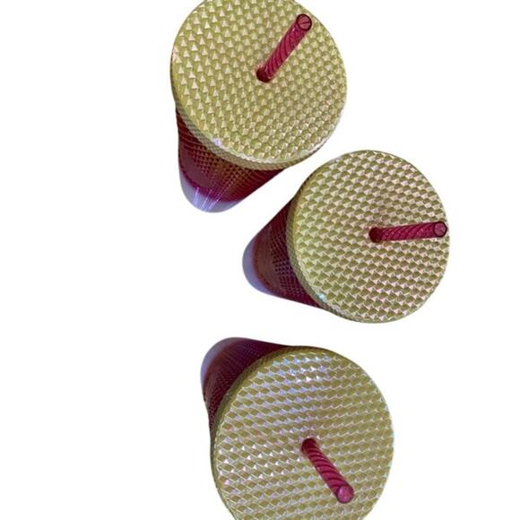 Starbucks Holiday Tumbler Set of 3 Gold/Ruby/White Studded 24 Oz Cold Cup NEW - Picture 6 of 9